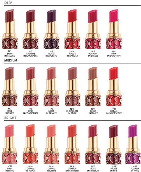 ysl lopstick|ysl lipstick color chart.